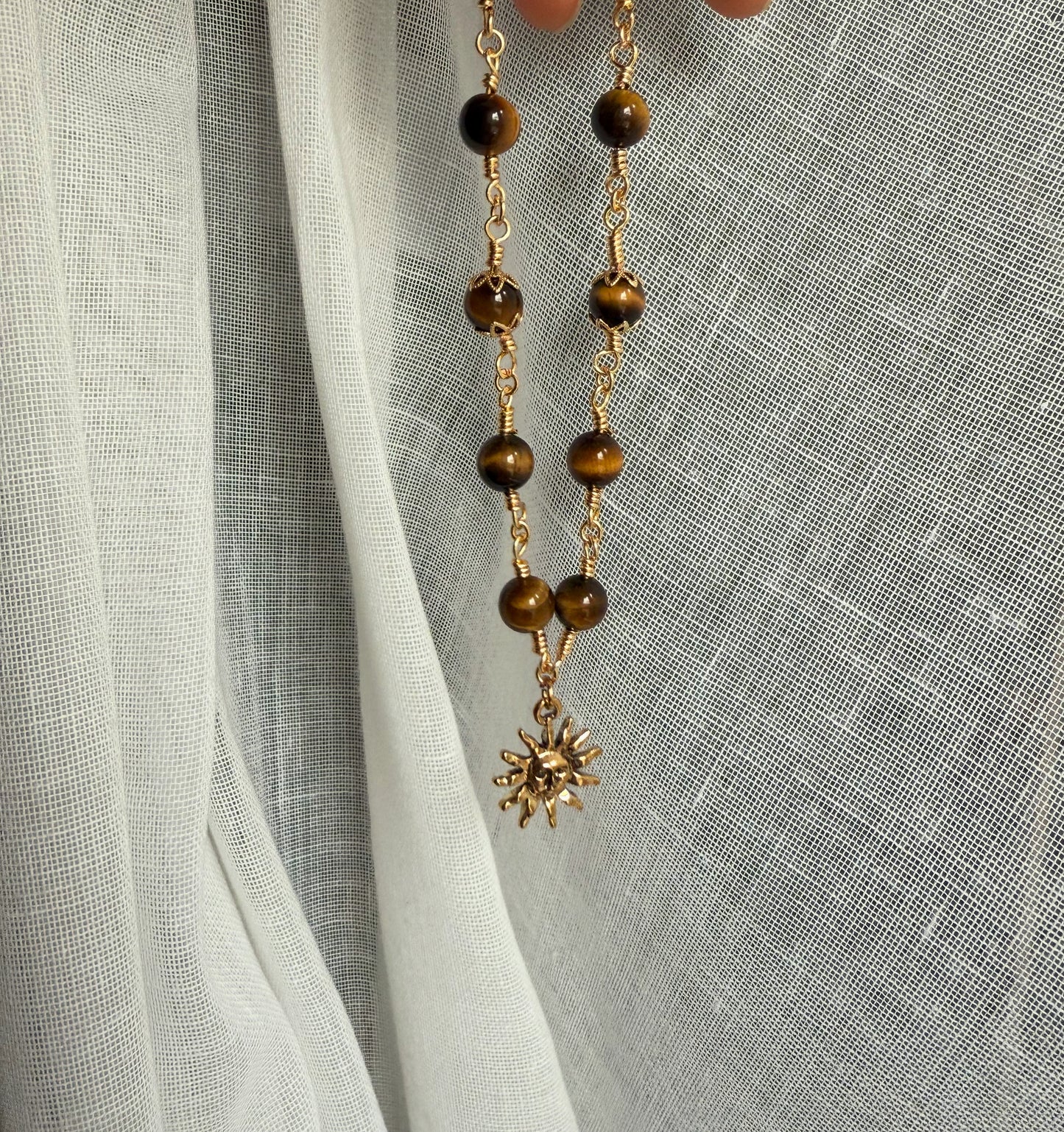Gold Carnelian Sun Necklace